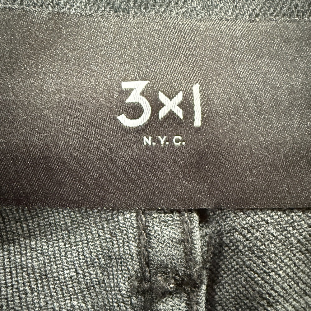 3x1 NYC Denim Austin Crop Fray Straight-Leg Jeans Rush Washed Black Gray Size 30 - Picture 3 of 11